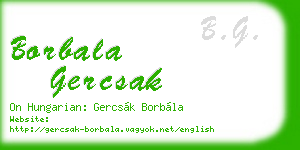 borbala gercsak business card